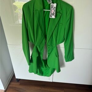 Future Collective Women's Vibrant Green Blazer